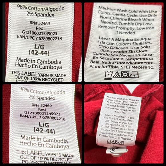 George Short Sleeve Red Polo Collared  Work Shirts Large (42-44) Bundle of Two - Picture 8 of 11